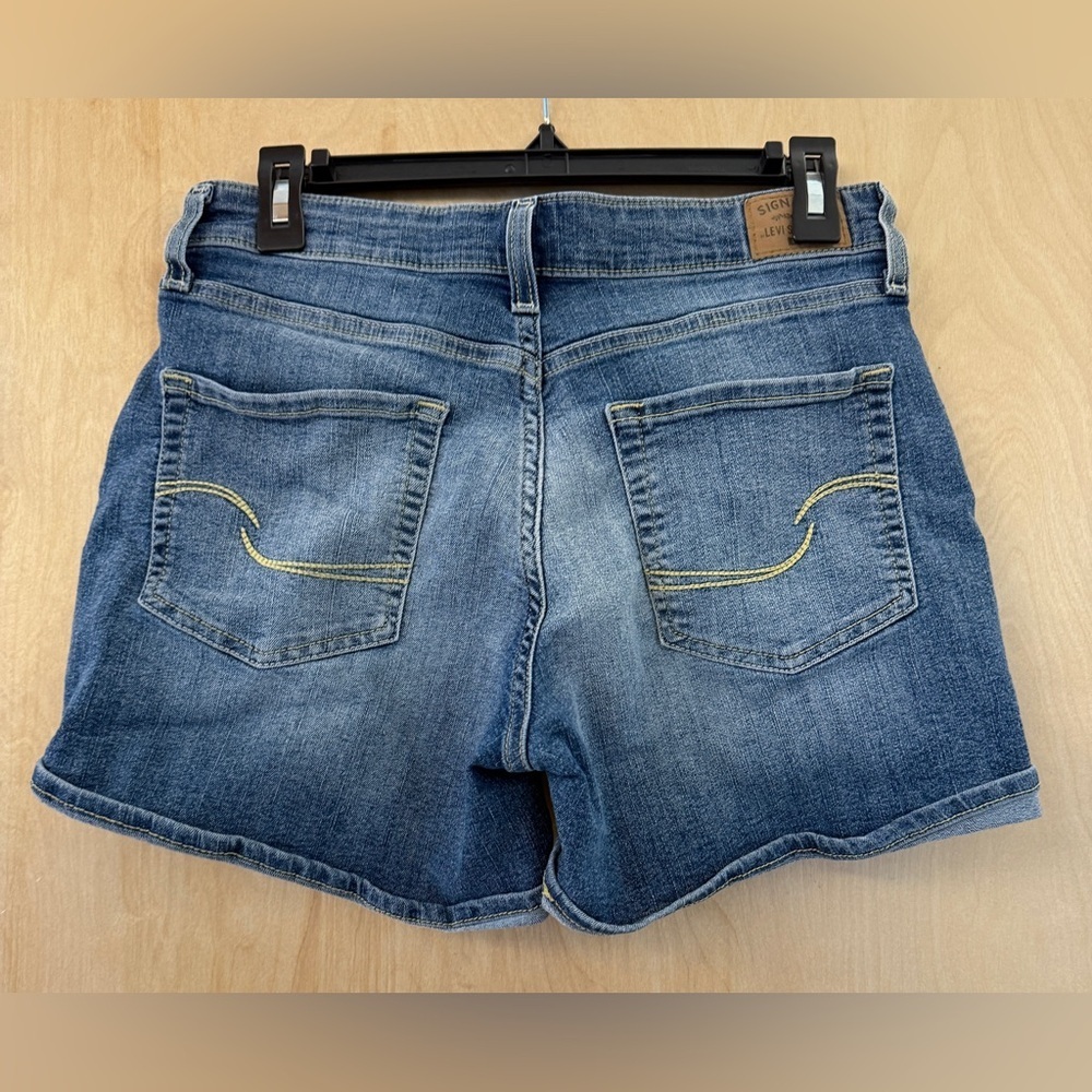 Signature by Levi Strauss Dark Blue Jean Shorts - Picture 7 of 12